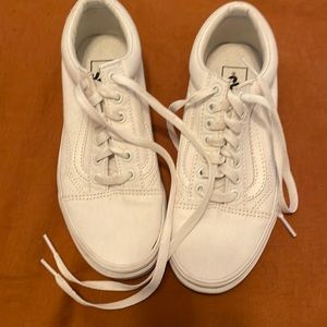 White Van Sneakers Size 7.5